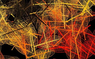 Dark Purple, Pink vector doodle texture with flowers, leaves.