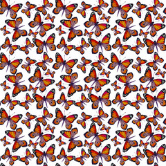 vector seamless background texture with butterflies