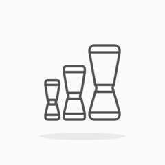 Jigger icon. Outline Black. Editable Stroke. Enjoy this icon for your project.