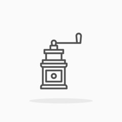 Grinder Manual icon. Outline Black. Editable Stroke. Enjoy this icon for your project.