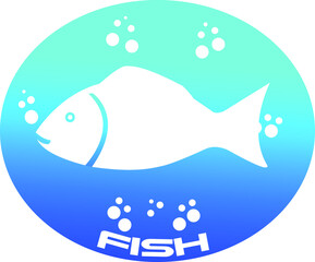 simple fish logo vector