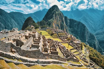 Crédence de cuisine en verre imprimé Machu Picchu Machupicchu