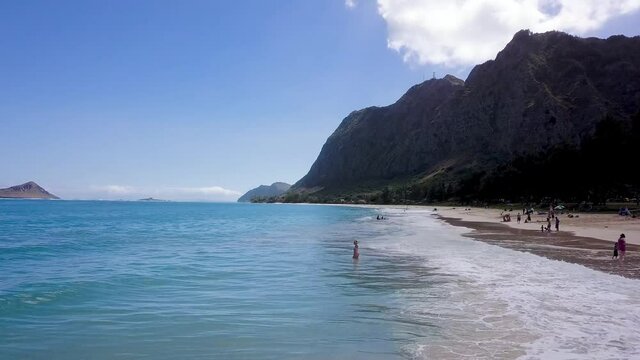 Beautiful beach in Oahu Hawaii