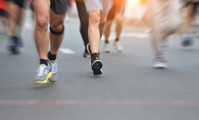 Fototapeta premium running feet