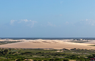 Fototapeta na wymiar Dunas de Jericoacoara no Ceará, Brasil.