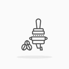 Tamper icon. Outline Black. Editable Stroke. Enjoy this icon for your project.