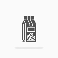 Coffee Pack icon. Solid Black. Vector illustration. Enjoy this icon for your project.