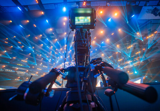 studio camera at the concert.