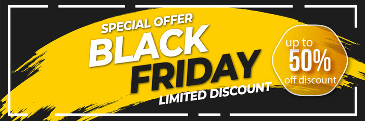 Black Friday Special Offer Yellow Banner