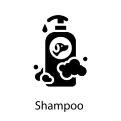 Shampoo Vector Solid Icon Design illustration. Veterinary Symbol on White background EPS 10 File