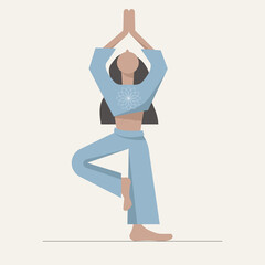Vector illustration of yoga person pose.