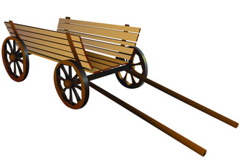 wooden cart, buggy, car, wagon - obrazy, fototapety, plakaty