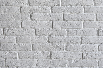 Abstract white painted decorative brick wall