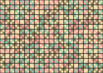 Fototapeta premium Abstract Geometric Pattern generative computational art illustration