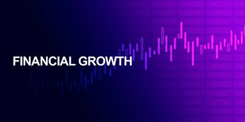 2d rendering Stock market online business concept. business Graph 
