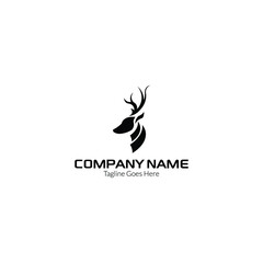 Deer head illustration isolated on white background