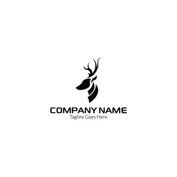 Deer head illustration isolated on white background