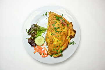 Omelette on a plate