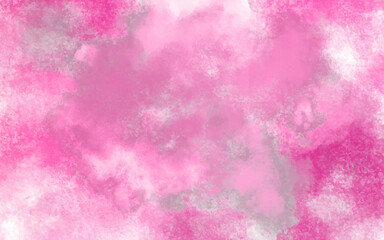 Pink watercolor canvas for creative grunge design, vintage cards, retro templates. Soft pastel pink watercolour background painted on white paper texture vector. 