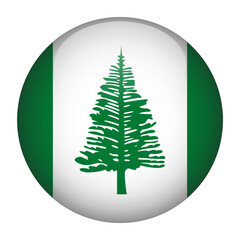 Nofolk Island 3D Rounded Country Flag button Icon