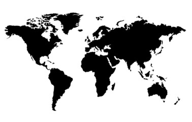 Fototapeta premium world map silhouete