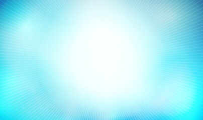 Sun light effect on blue background with copy space. Light blue abstract background with vintage rays and glow. Abstract sunlight background. Sunburst and copy space. Blue light rays. Vector EPS10