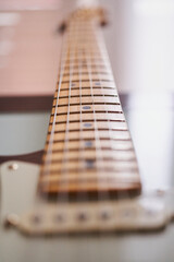 detail photo of an elegant electric guitar