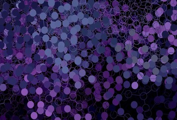 Dark Purple, Pink vector pattern with spheres.