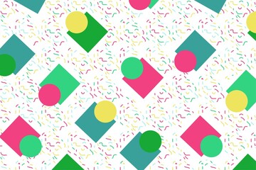 colorful Universal trend geometric shapes background. Design elements for children's book cover, wrapping paper,  Magazine, leaflet, billboard, sales promotion, flyer, brochure and book