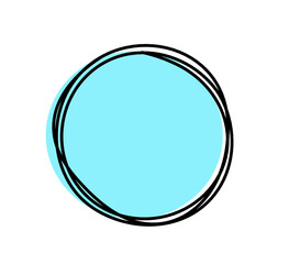 Abstract color circle as line drawing on white background. Vector