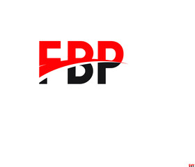 FBP Letter Initial Logo Design Vector Illustration