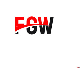 FGW Letter Initial Logo Design Vector Illustration