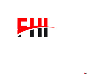 FHI Letter Initial Logo Design Vector Illustration