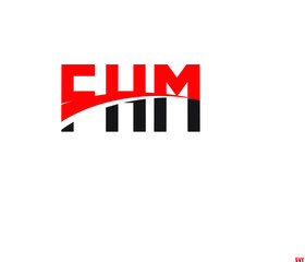 FHM Letter Initial Logo Design Vector Illustration