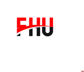 FHU Letter Initial Logo Design Vector Illustration
