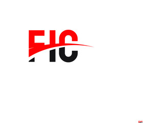 FIC Letter Initial Logo Design Vector Illustration