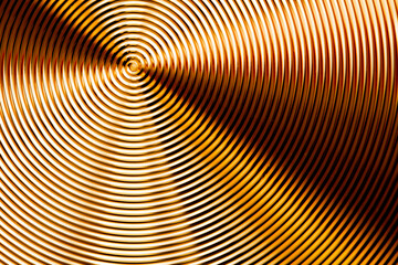 spiral golden metal textured background
