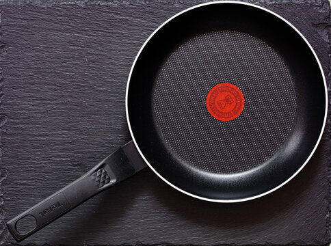 Closeup of Tefal frying pan