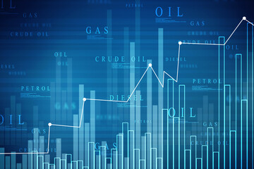 2d rendering Stock market online business concept. business Graph 