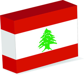 Lebanese Flag - Vector Illustration Isolated Icon