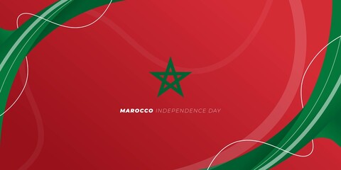 Morocco Independence day background with abstract design. red and green background design.