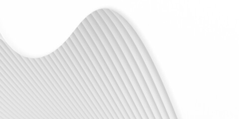 White surface curve repeat stacked pattern.3d illustration and rendering.