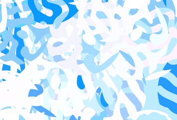 Light Blue, Red vector backdrop with memphis shapes.