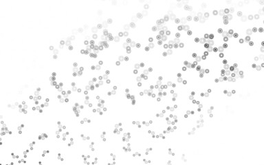 Light Gray vector background with bubbles.