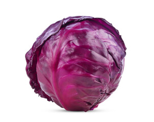 Obraz premium Red cabbage isolated on white background