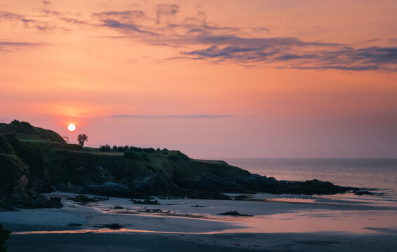 Atardecer en la playa de Caion, Galicia, Espa&ntilde;a