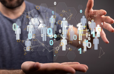 internet net and data digital concept