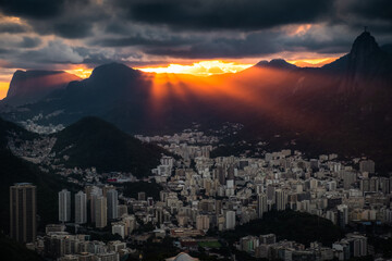 Rio de Janeiro from Sugarloaf Mountain sunset
