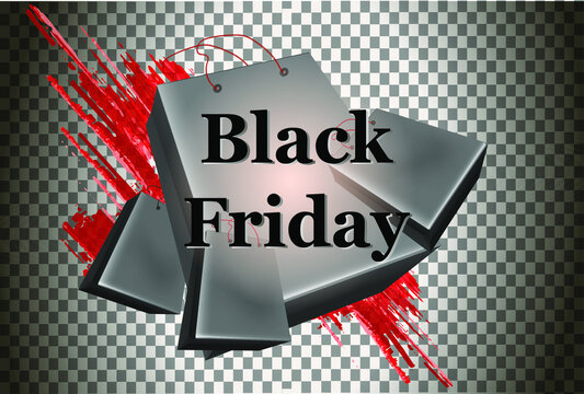 black friday sale, 
Vector elliment, sale icon, with gray packages and letters

