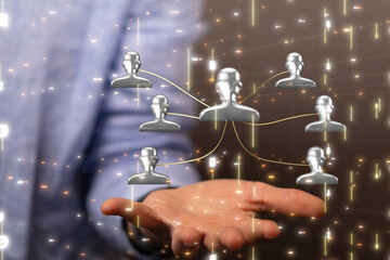 hierarchy connection team group digital